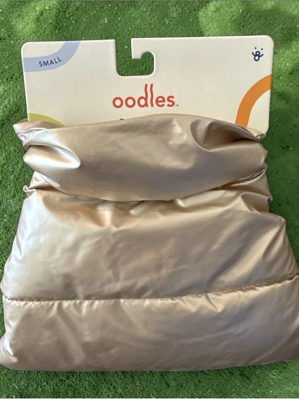 Oodles champagne Puffer Dog Jacket — Lightweight Quilted Vest